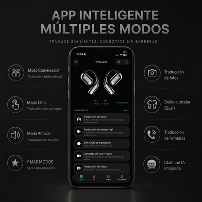 Auriculares Traductores Viagle Tiempo Real Bluetooth +100 idiomas