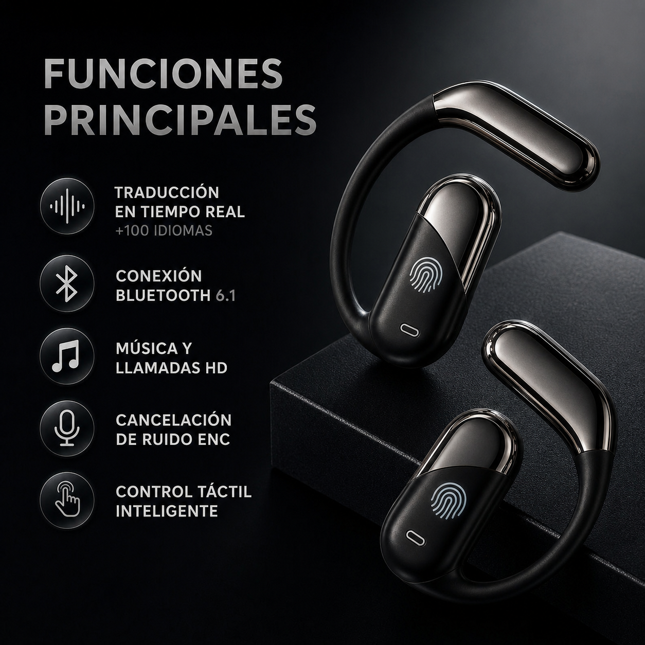 Auriculares Traductores Viagle Tiempo Real Bluetooth +100 idiomas