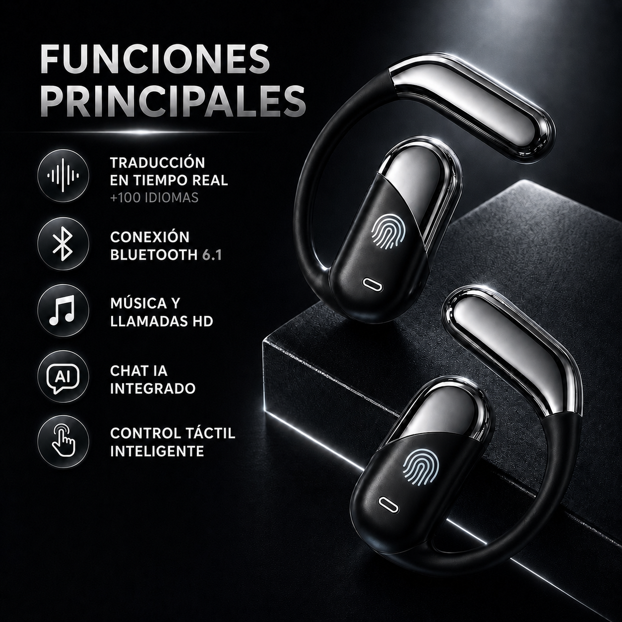 Auriculares Traductores Viagle Tiempo Real Bluetooth +100 idiomas