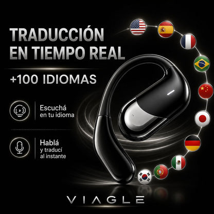Auriculares Traductores Viagle Tiempo Real Bluetooth +100 idiomas